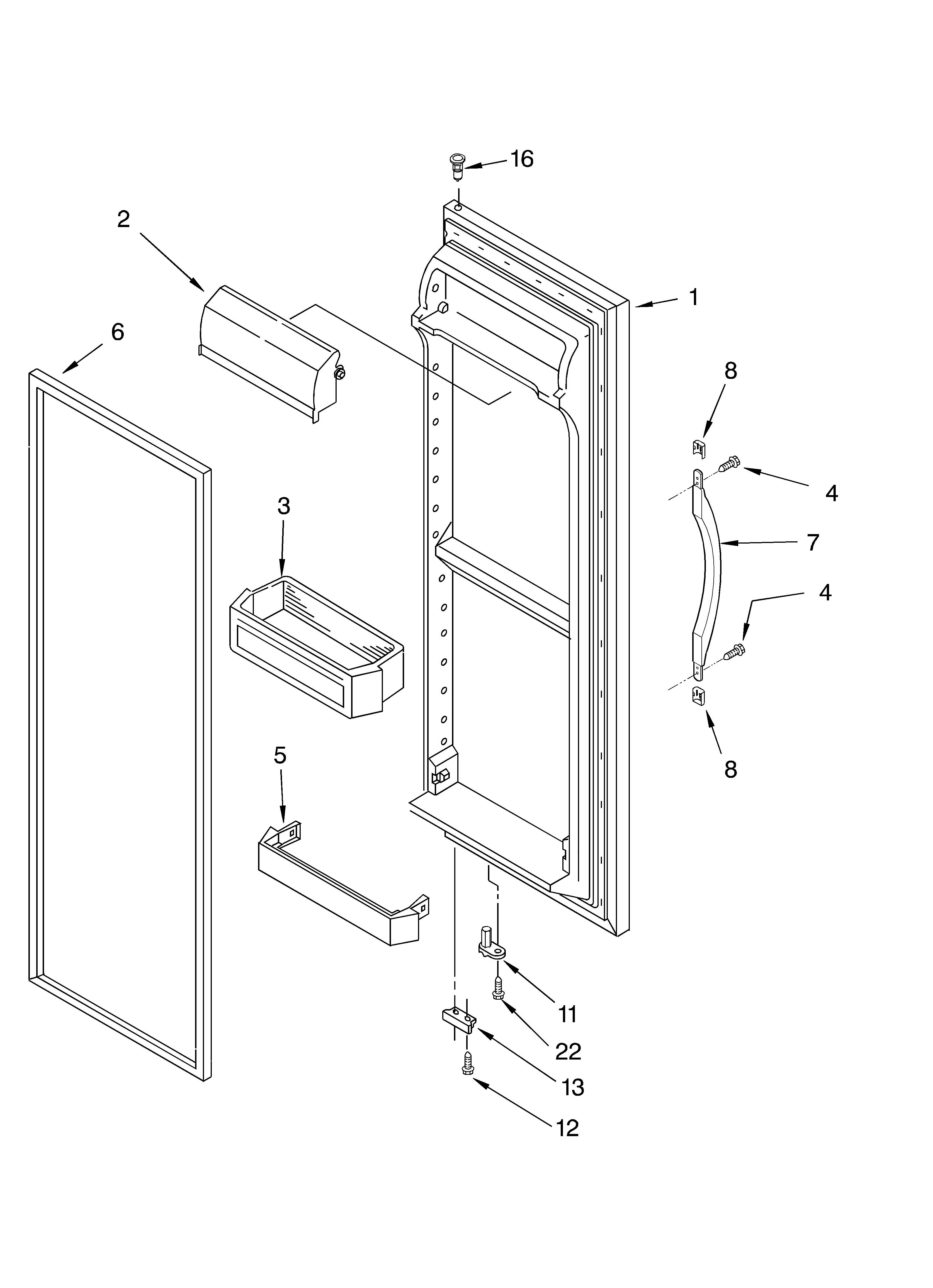 Refrigerator door parts