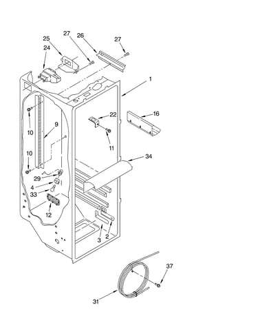 Refrigerator liner parts