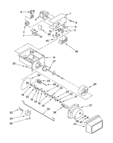 Motor and ice container parts