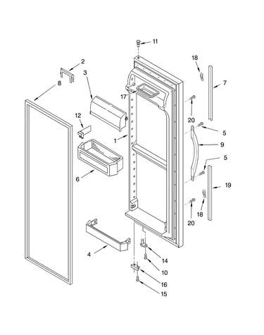Refrigerator door parts