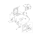Whirlpool 3XED5SHQKQ02 dispenser front parts diagram