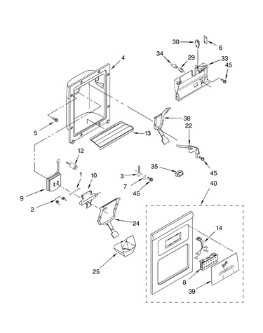 Dispenser front parts