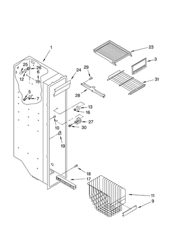 Freezer liner parts