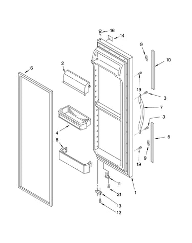 Refrigerator door parts