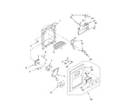 Whirlpool 4YED5FHQKT01 dispenser front parts diagram