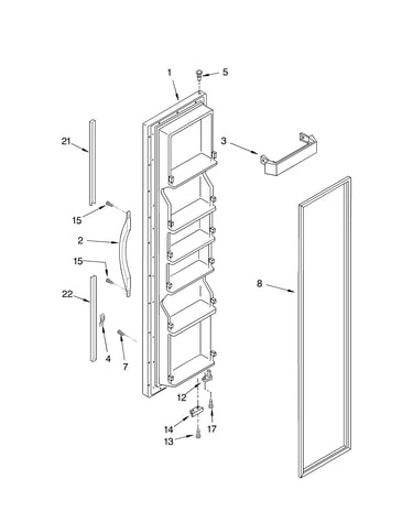 Freezer door parts