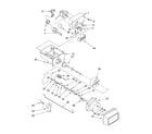 Whirlpool 5VGS7SHGKQ01 motor and ice container parts diagram