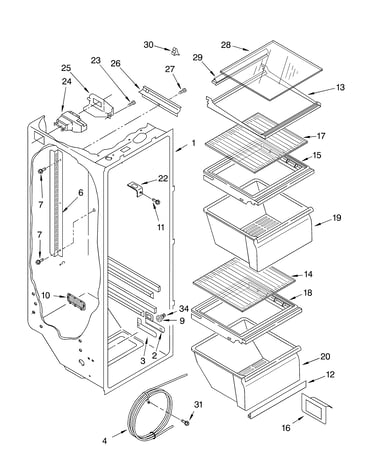 Refrigerator liner parts