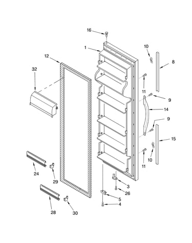 Refrigerator door parts