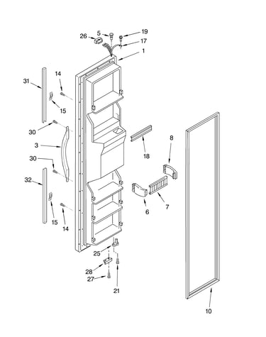 Freezer door parts