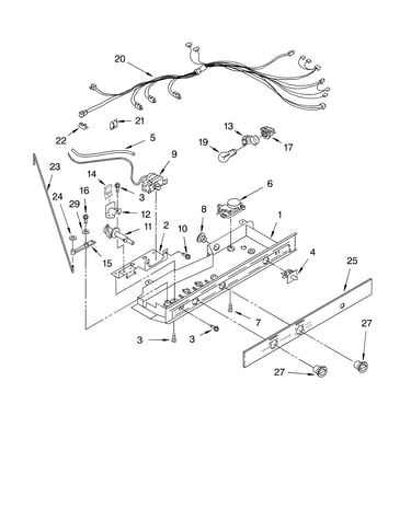 Control parts, parts not illustrated