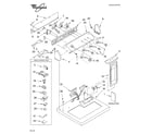 Whirlpool 7MLGR7620MW0 top and console parts diagram