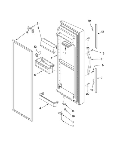 Refrigerator door parts