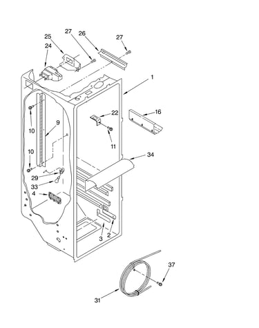 Refrigerator liner parts