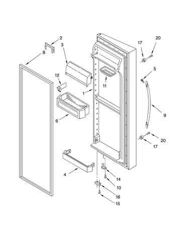 Refrigerator door parts