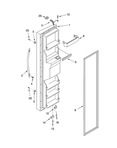Freezer door parts