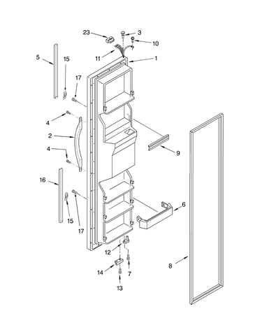 Freezer door parts