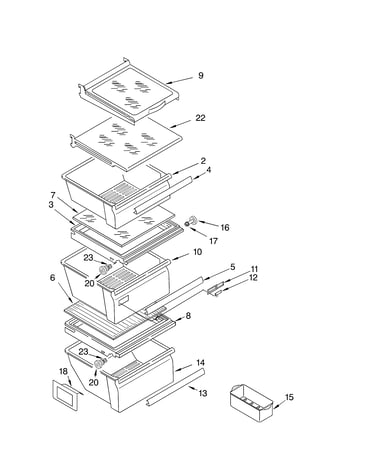 Refrigerator shelf parts