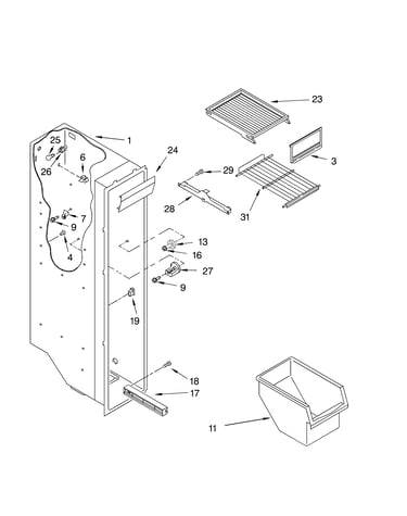 Freezer liner parts