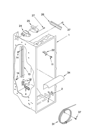 Refrigerator liner parts