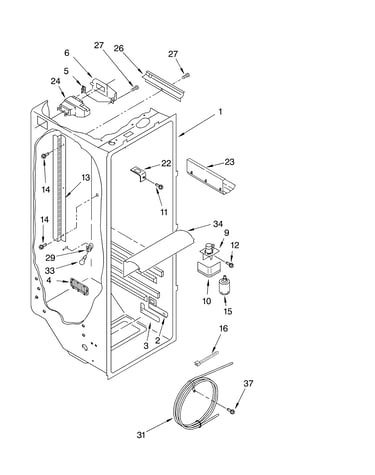 Refrigerator liner parts
