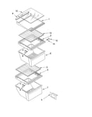 Refrigerator shelf parts