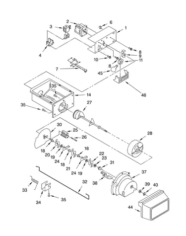 Motor and ice container parts