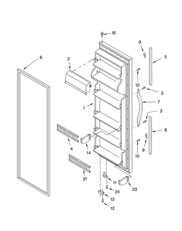 Refrigerator door parts