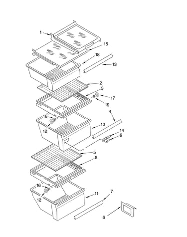 Refrigerator shelf parts