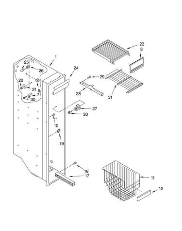 Freezer liner parts