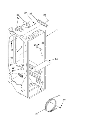 Refrigerator liner parts
