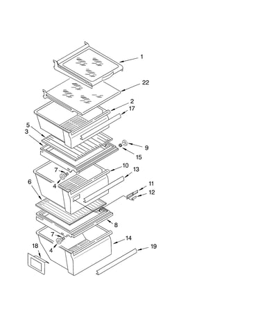 Refrigerator shelf parts