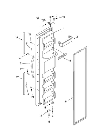 Freezer door parts
