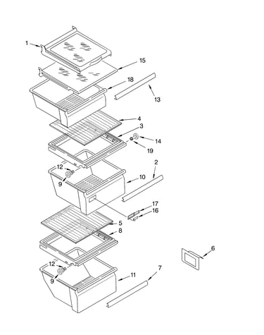 Refrigerator shelf parts