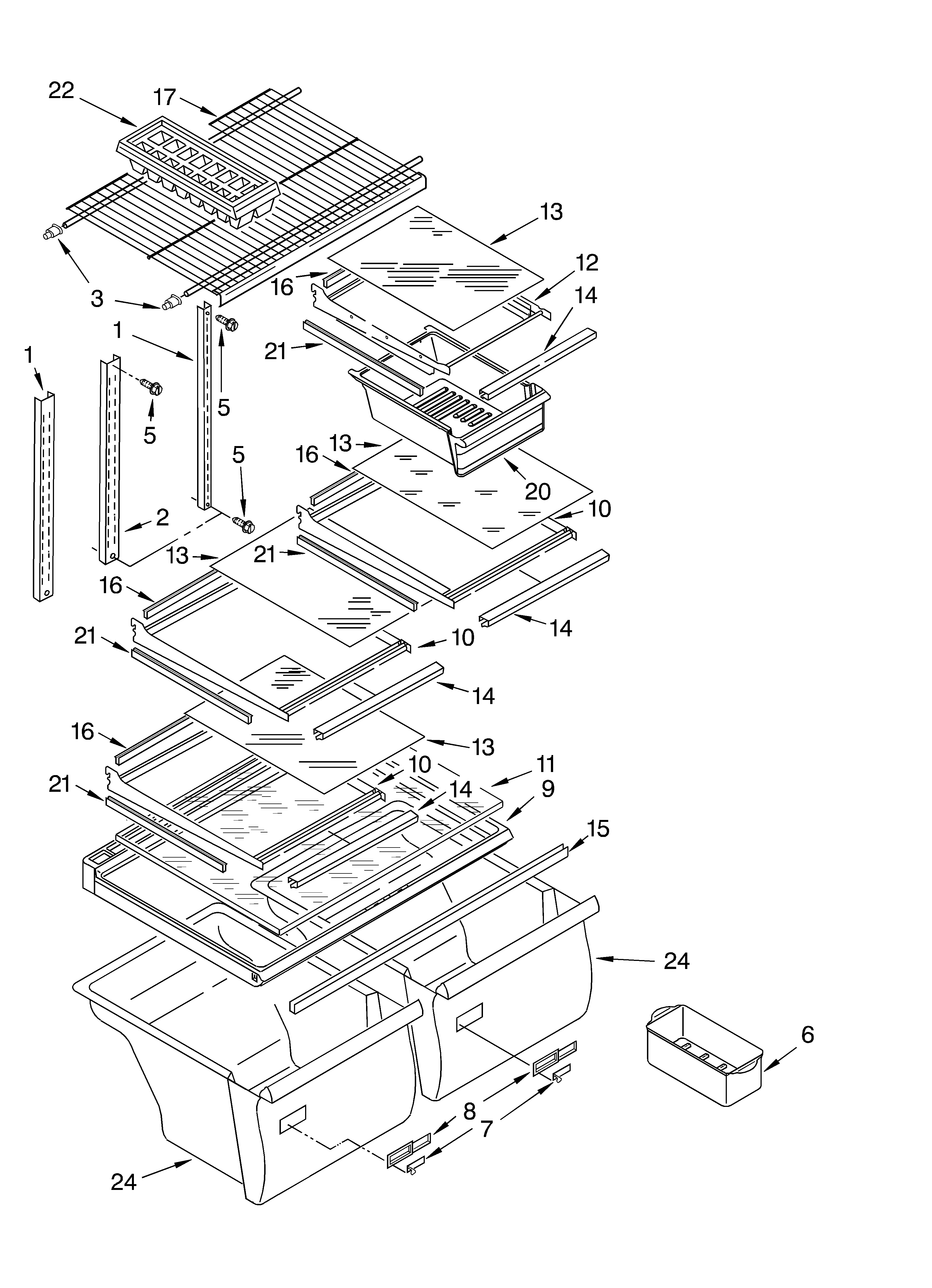 SHELF PARTS, OPTIONAL PARTS