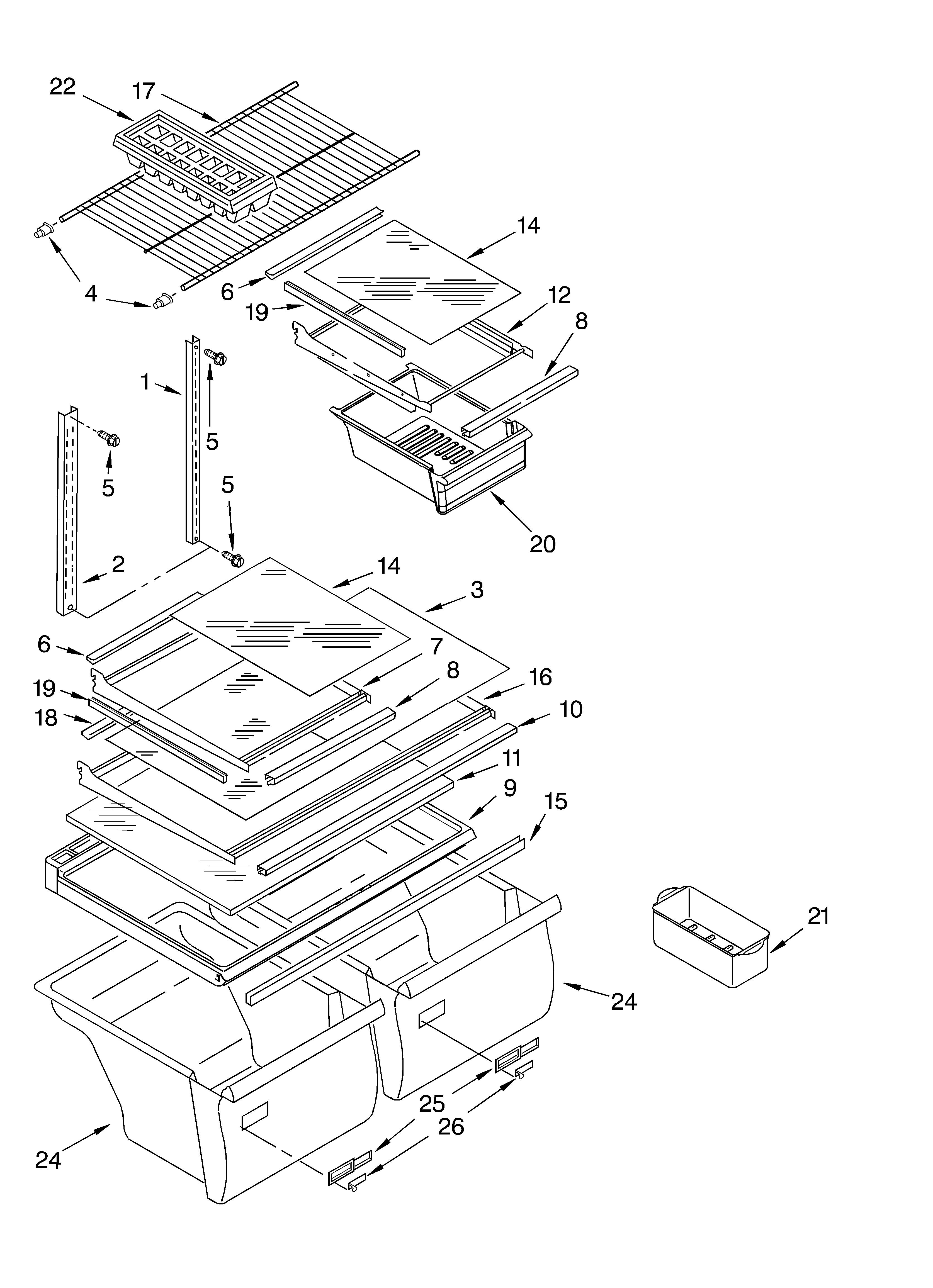 SHELF PARTS, OPTIONAL PARTS