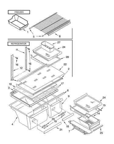 Shelf parts, optional parts