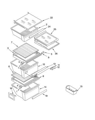 Refrigerator shelf parts