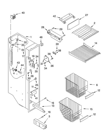 Freezer liner parts