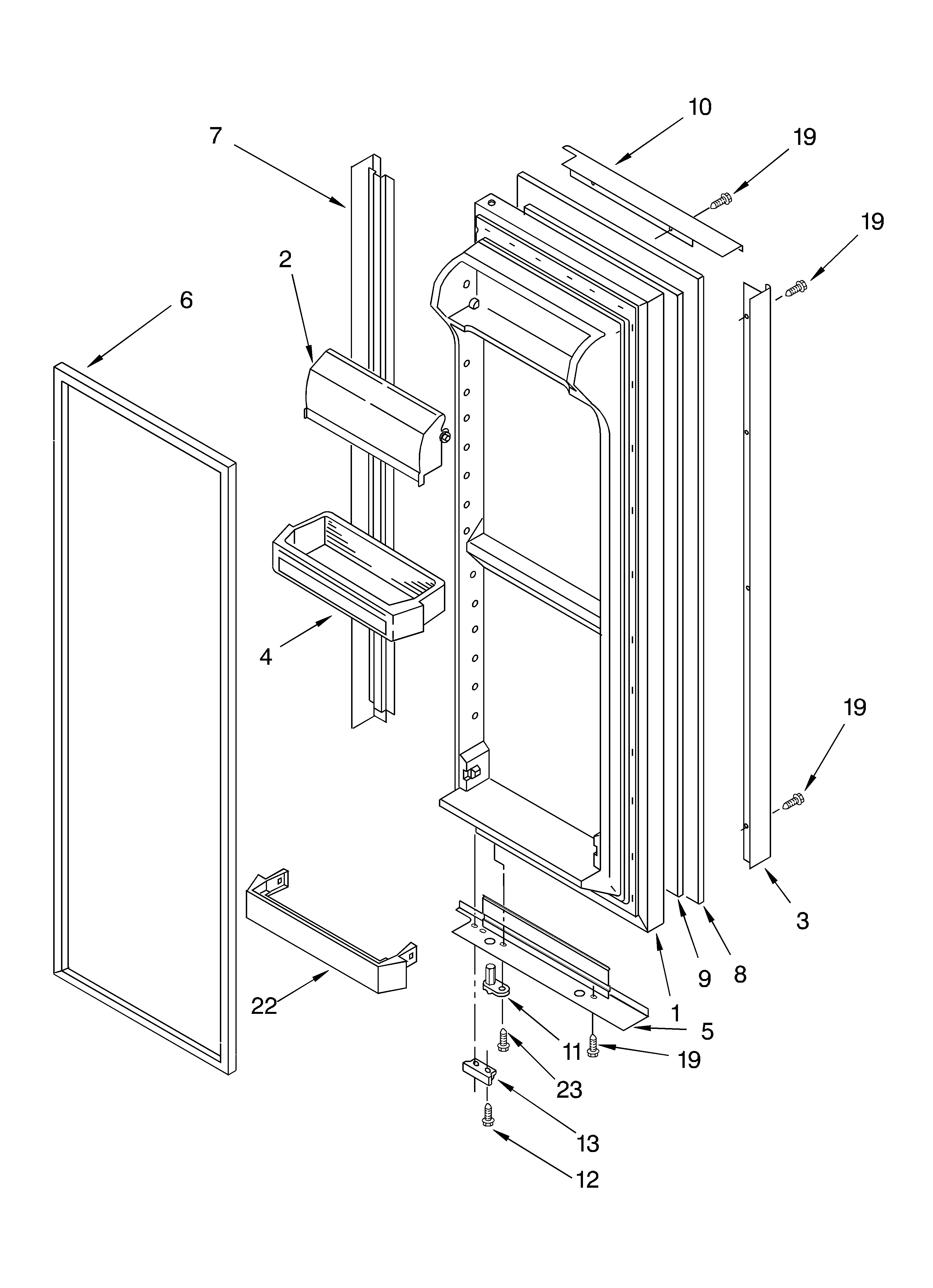 Refrigerator door parts