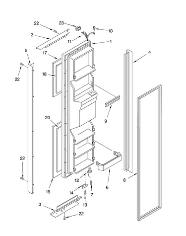 Freezer door parts
