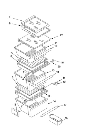 Refrigerator shelf parts