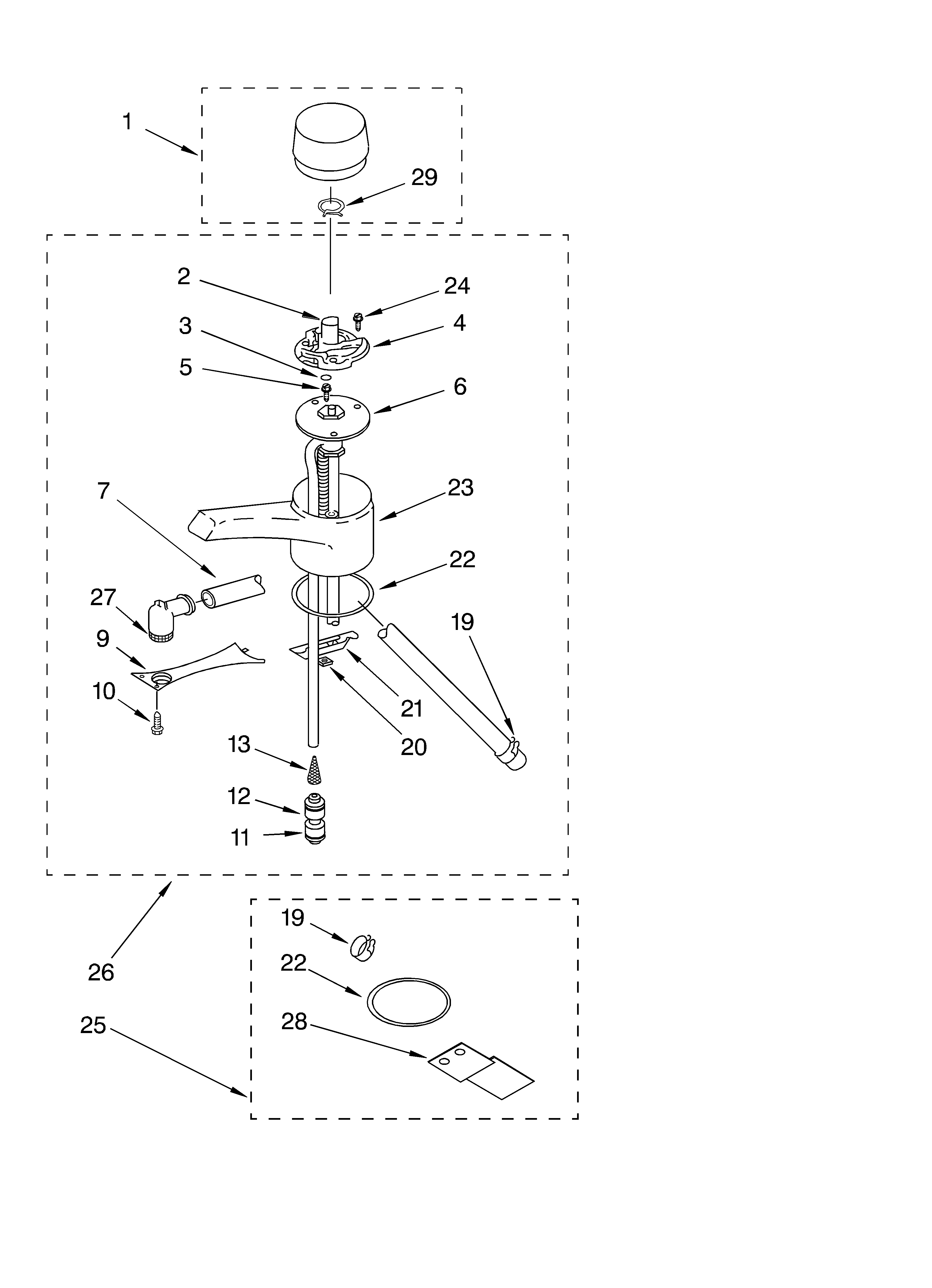 Spout unit parts