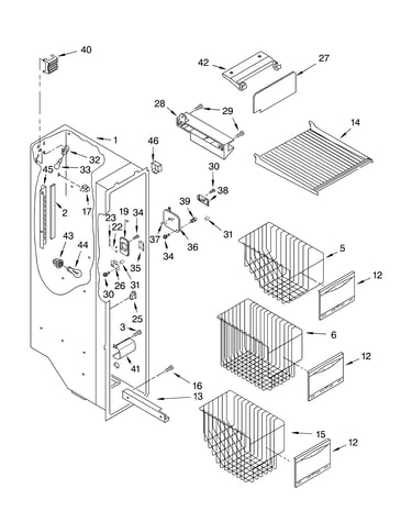 Freezer liner parts