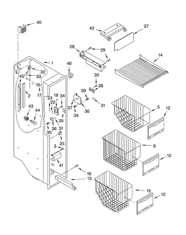 Freezer liner parts