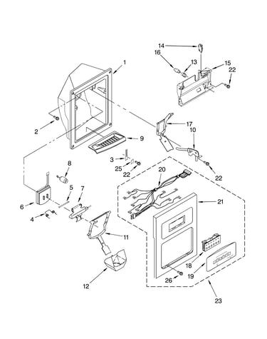 Dispenser front parts
