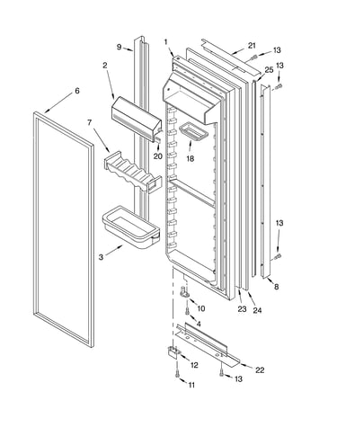 Refrigerator door parts