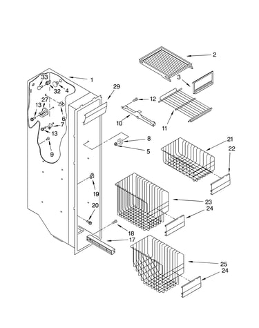 Freezer liner parts