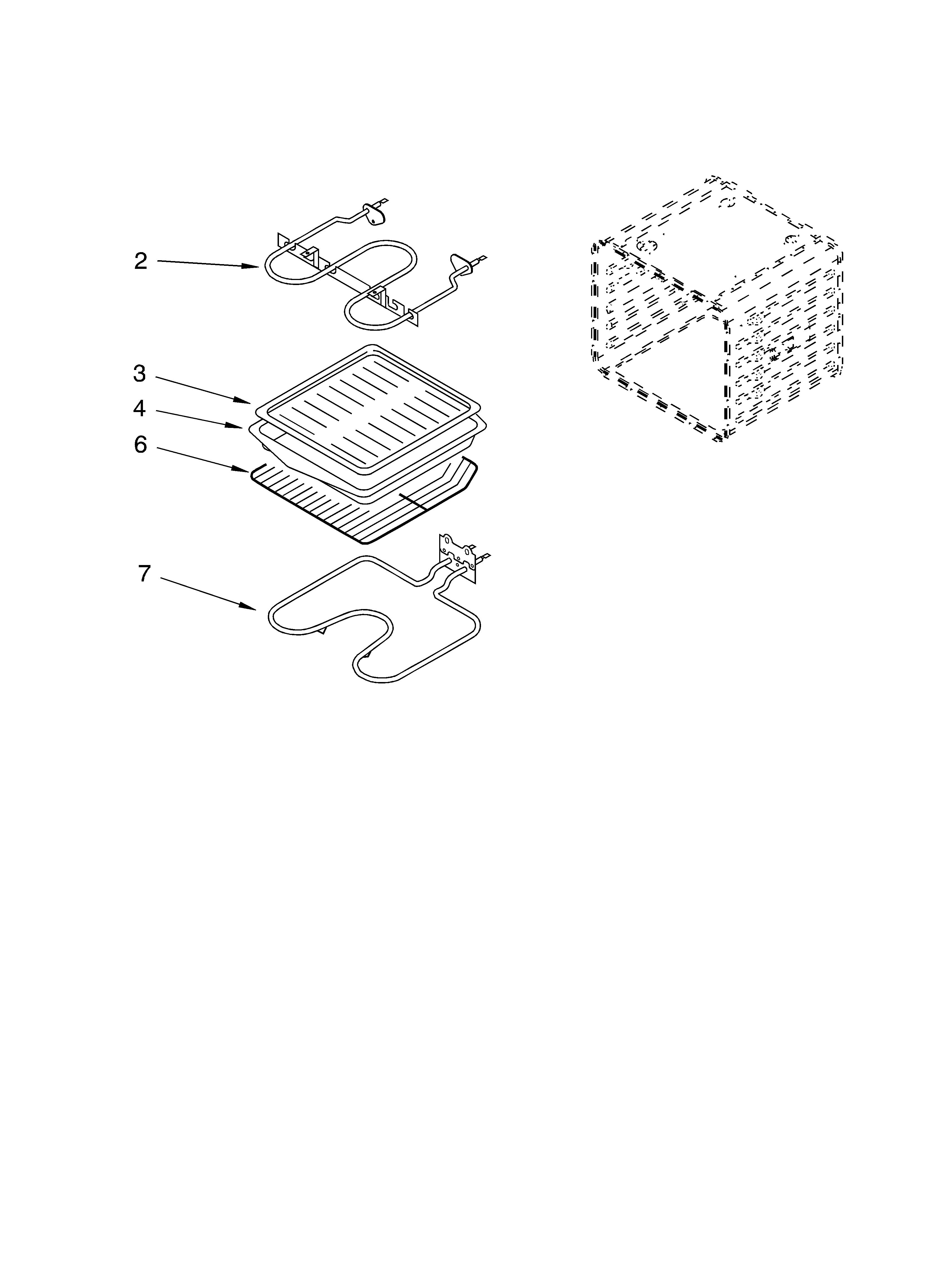 Internal oven parts, optional parts