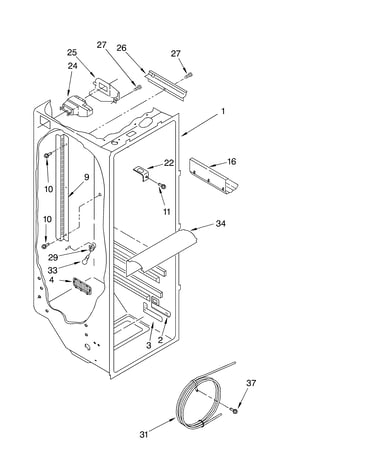 Refrigerator liner parts